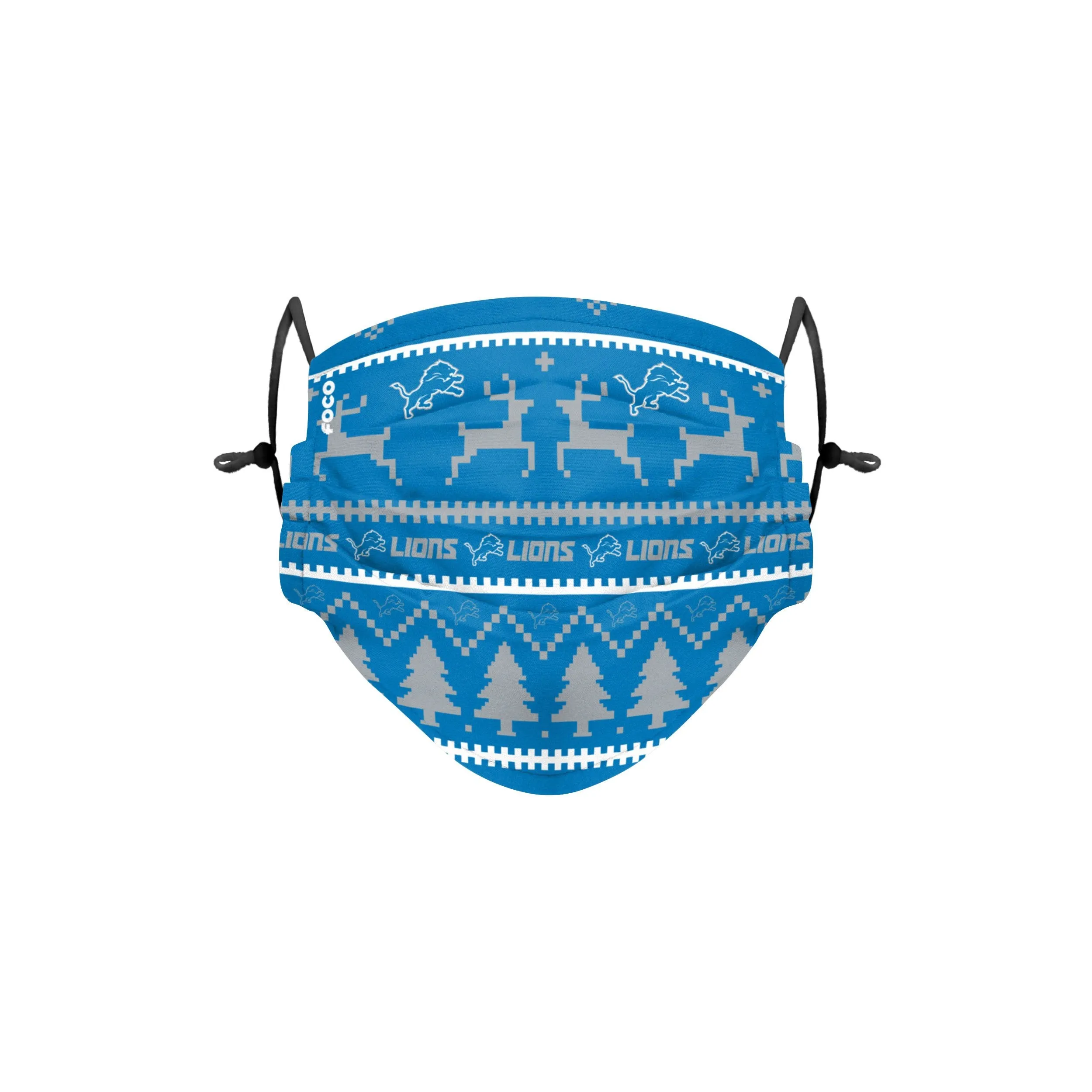 Detroit Lions NFL Wordmark Holiday Adjustable Face Cover