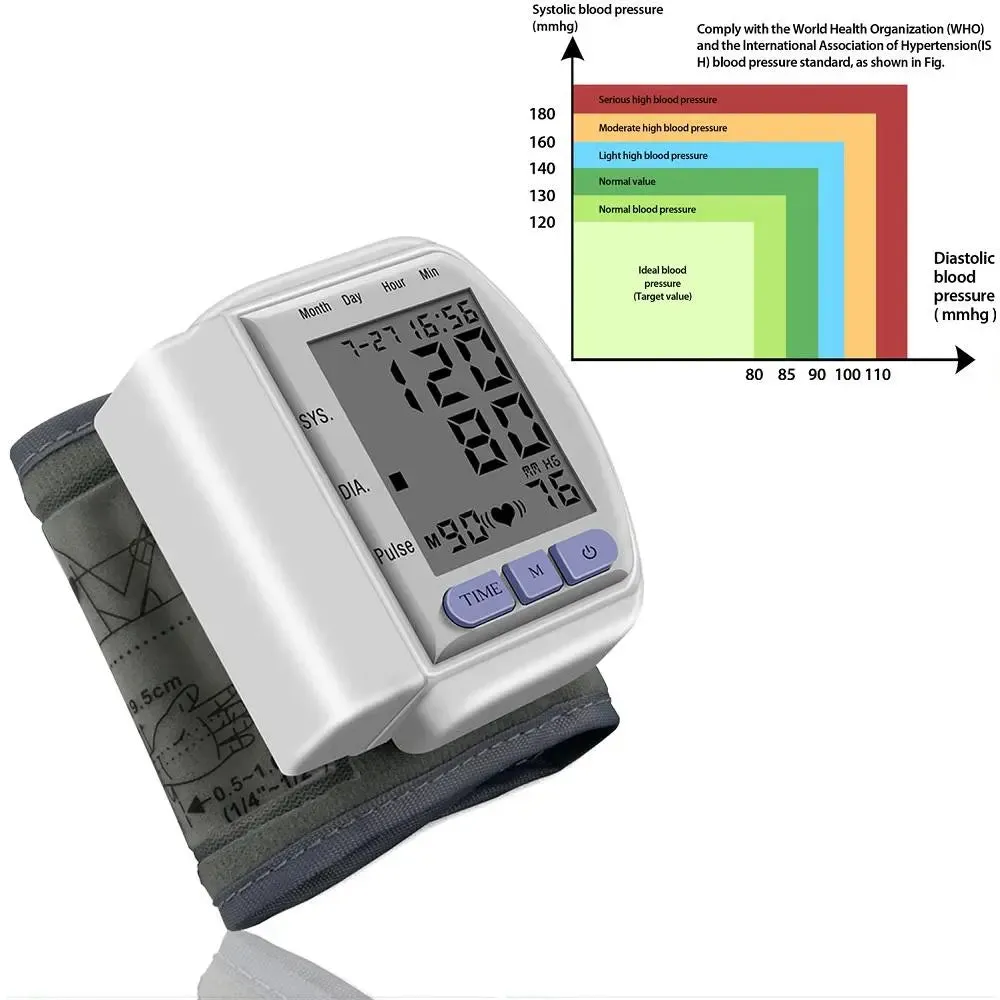 Digital Wrist Blood Pressure Monitor For Measuring Arterial Pressure-Digital Blood Pressure Monitor