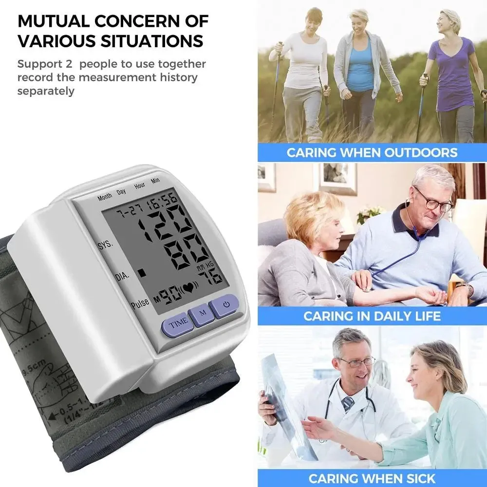 Digital Wrist Blood Pressure Monitor For Measuring Arterial Pressure-Digital Blood Pressure Monitor