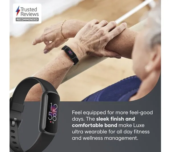 FITBIT Luxe Fitness Tracker - Black, Universal - Acceptable