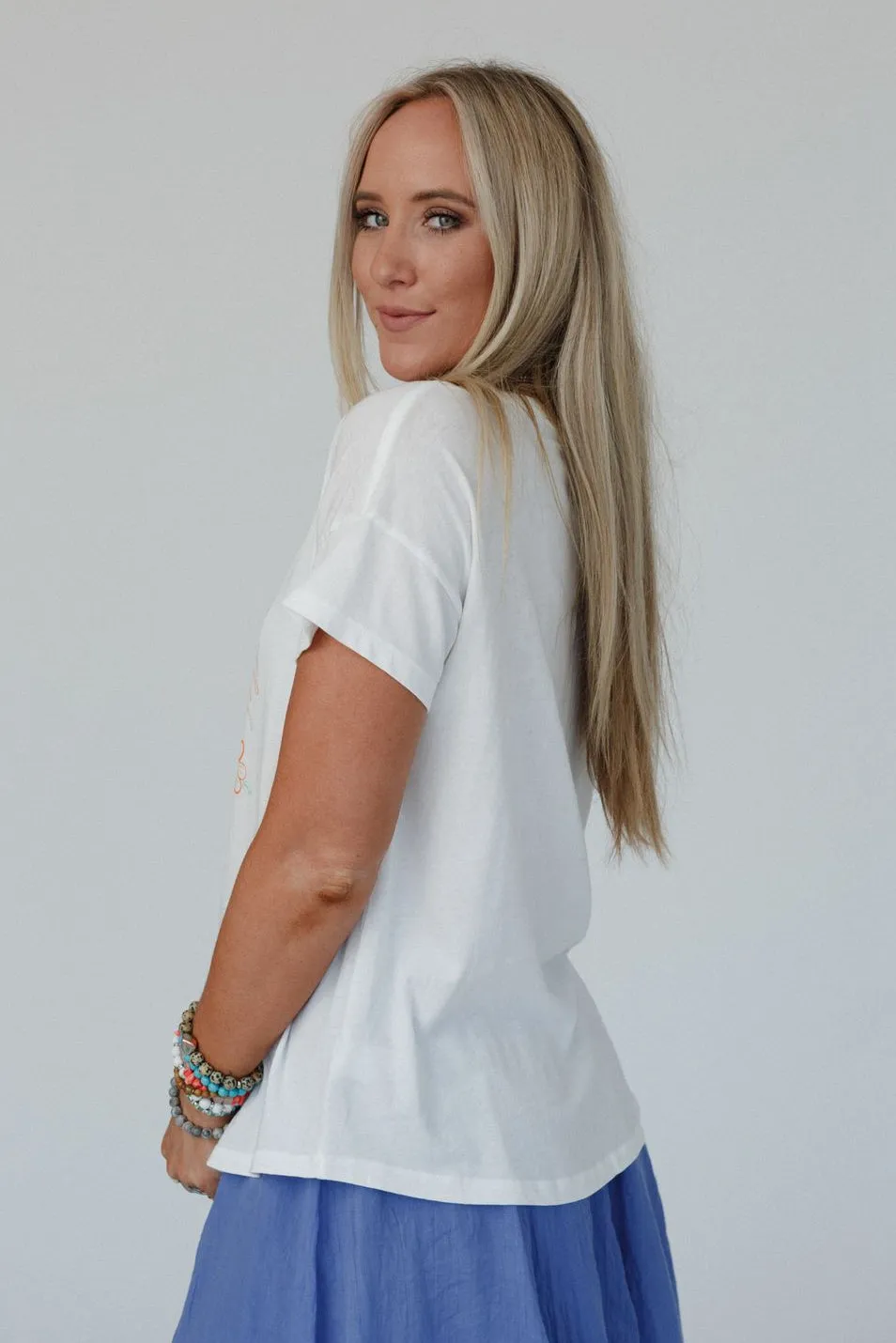 Floral Fireworks Top - Off White