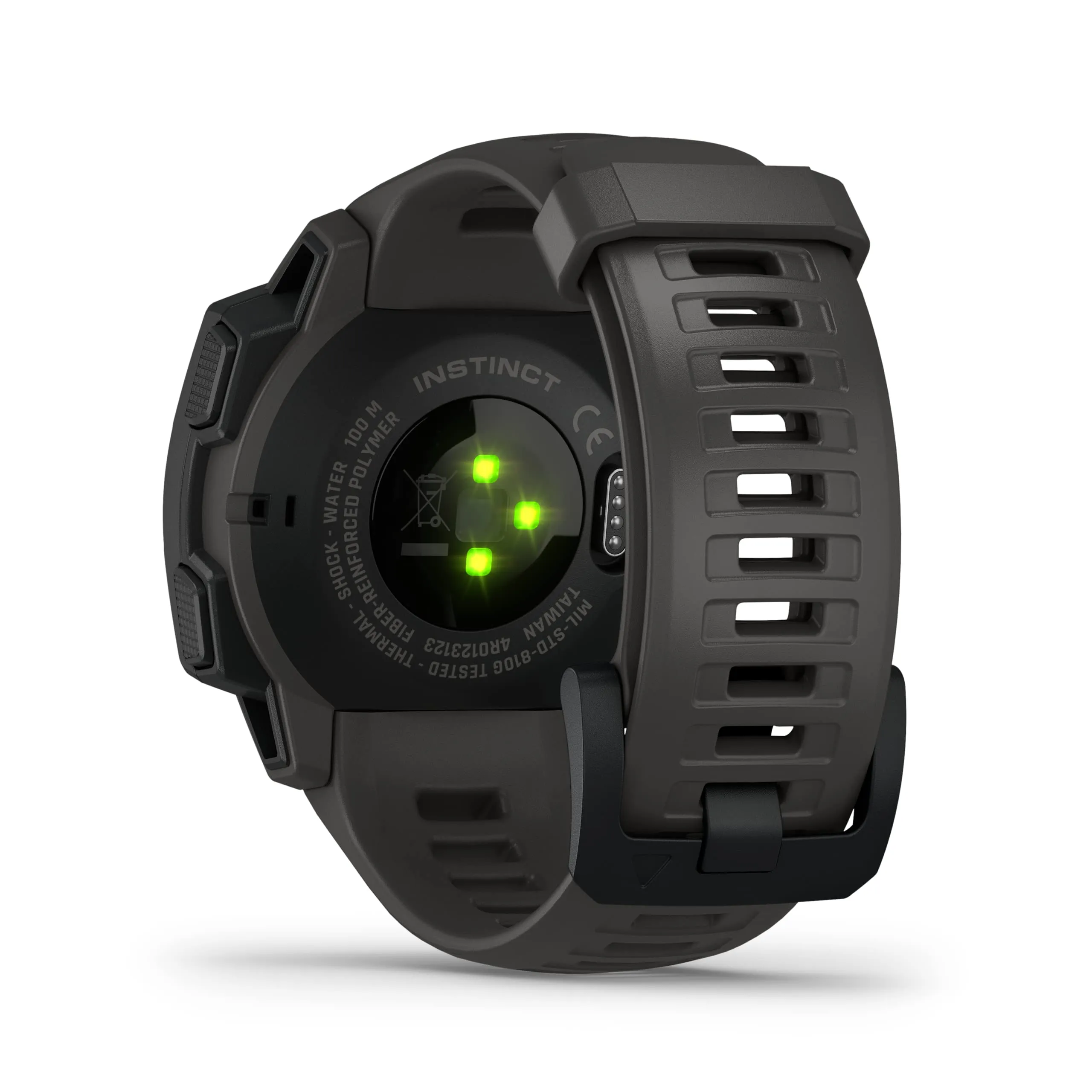 Garmin Instinct, Rugged Outdoor Watch with GPS, Features Glonass and Galileo, Heart Rate Monitoring and 3-Axis Compass, Graphite