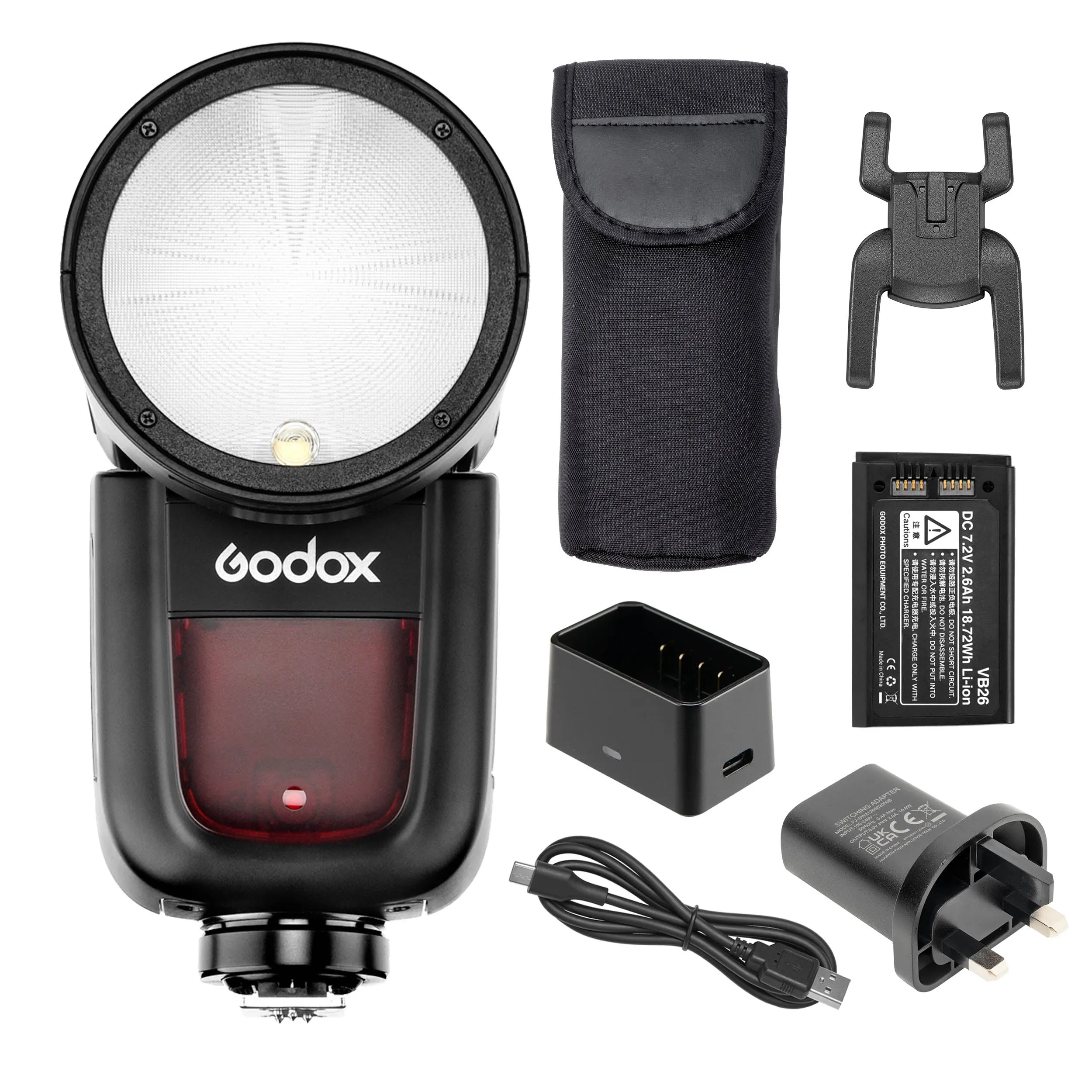 Godox V1 Round-Head TTL Speedlite 1/8000 HSS, 1.5s Recycle Time & Metal Hot-Shoe