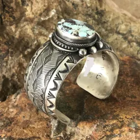 Golden Hill Turquoise Sterling Silver Bracelet by Roland Dixson