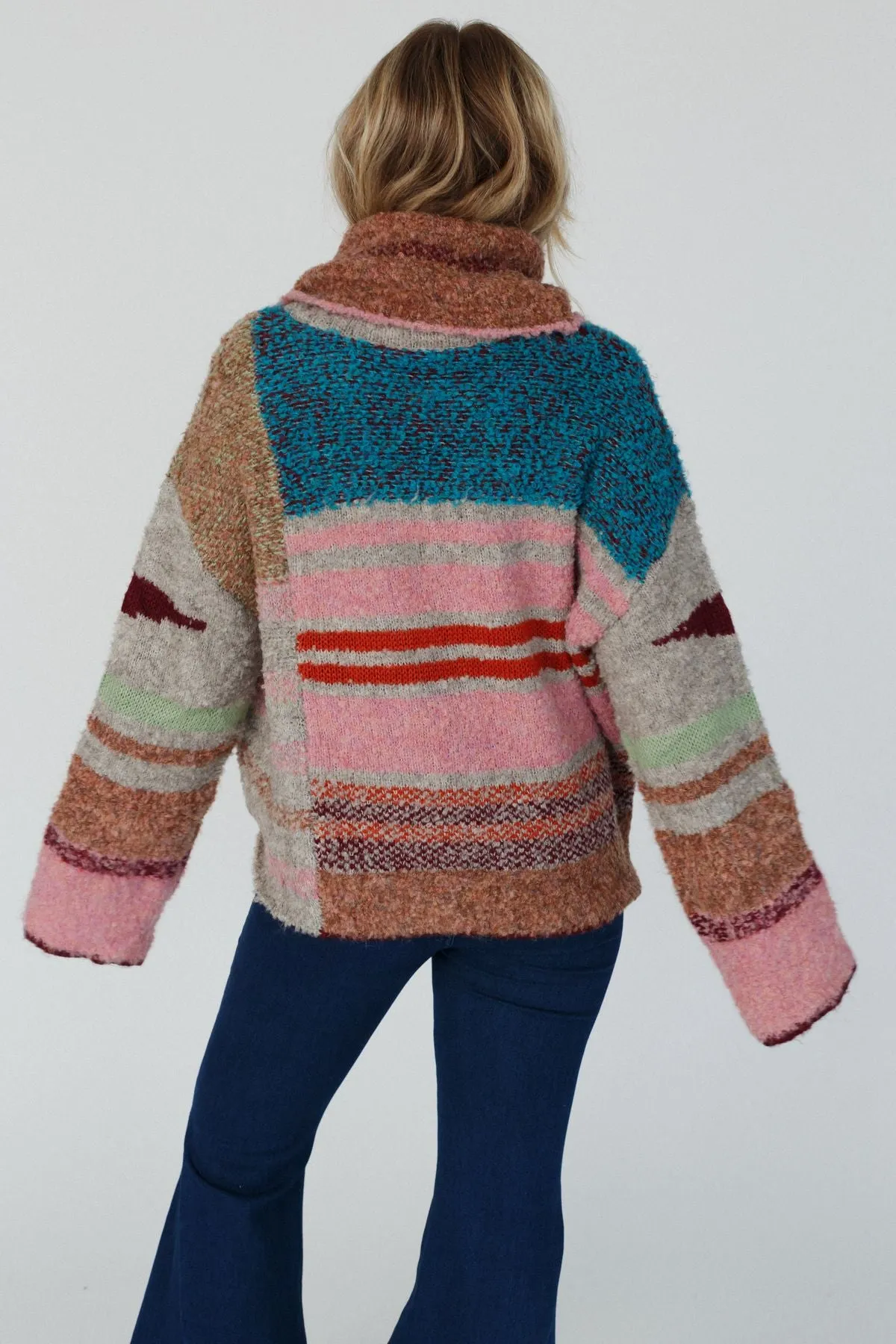 Got To Be Me Striped Sweater - Mauve