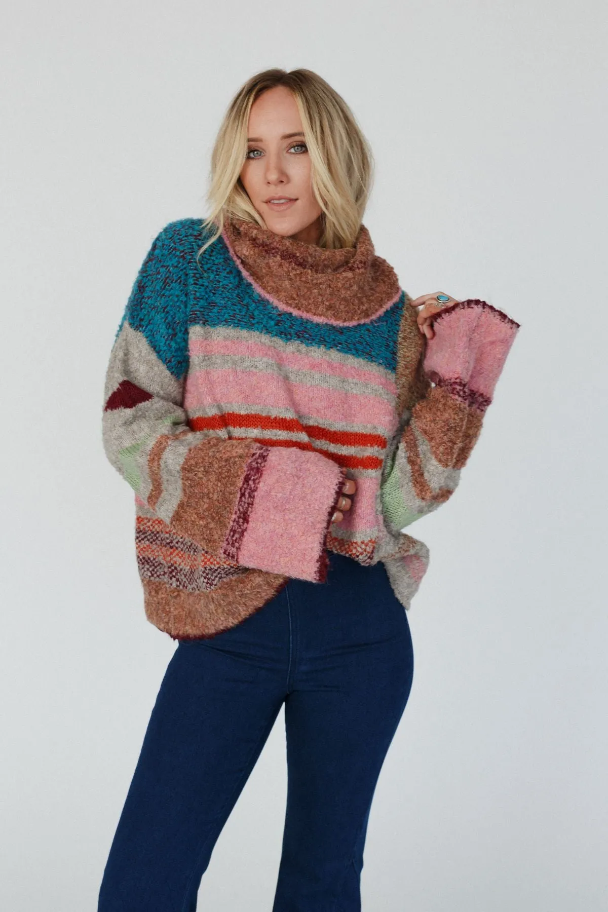 Got To Be Me Striped Sweater - Mauve