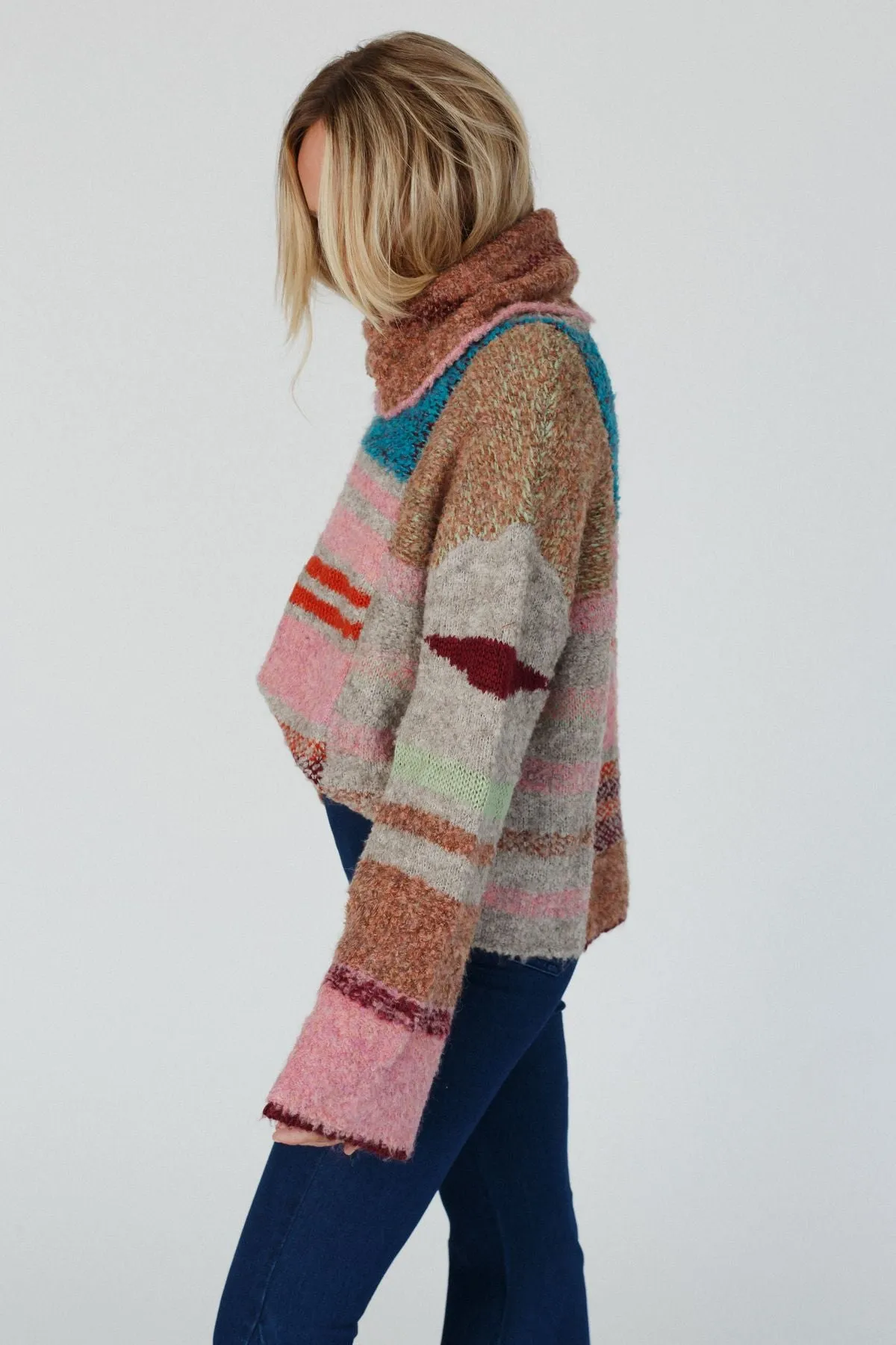 Got To Be Me Striped Sweater - Mauve