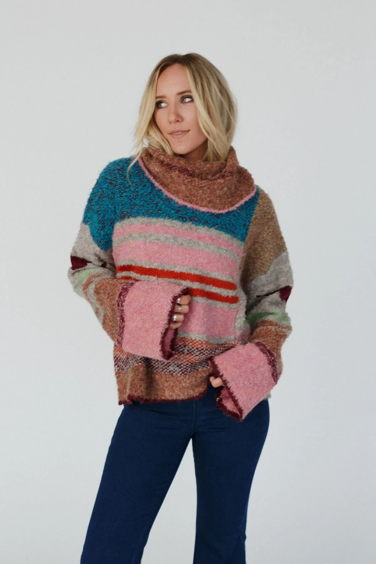 Got To Be Me Striped Sweater - Mauve
