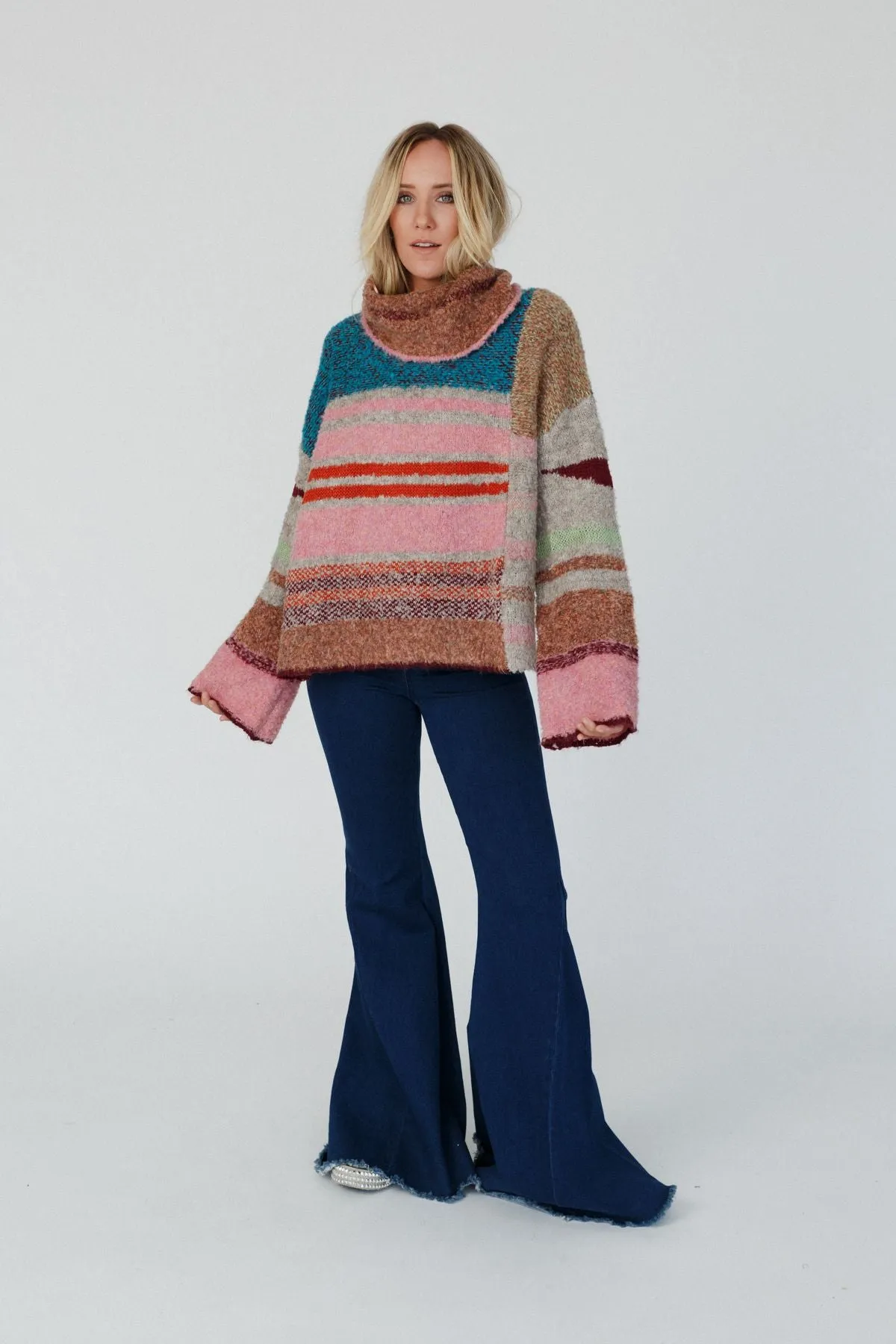 Got To Be Me Striped Sweater - Mauve