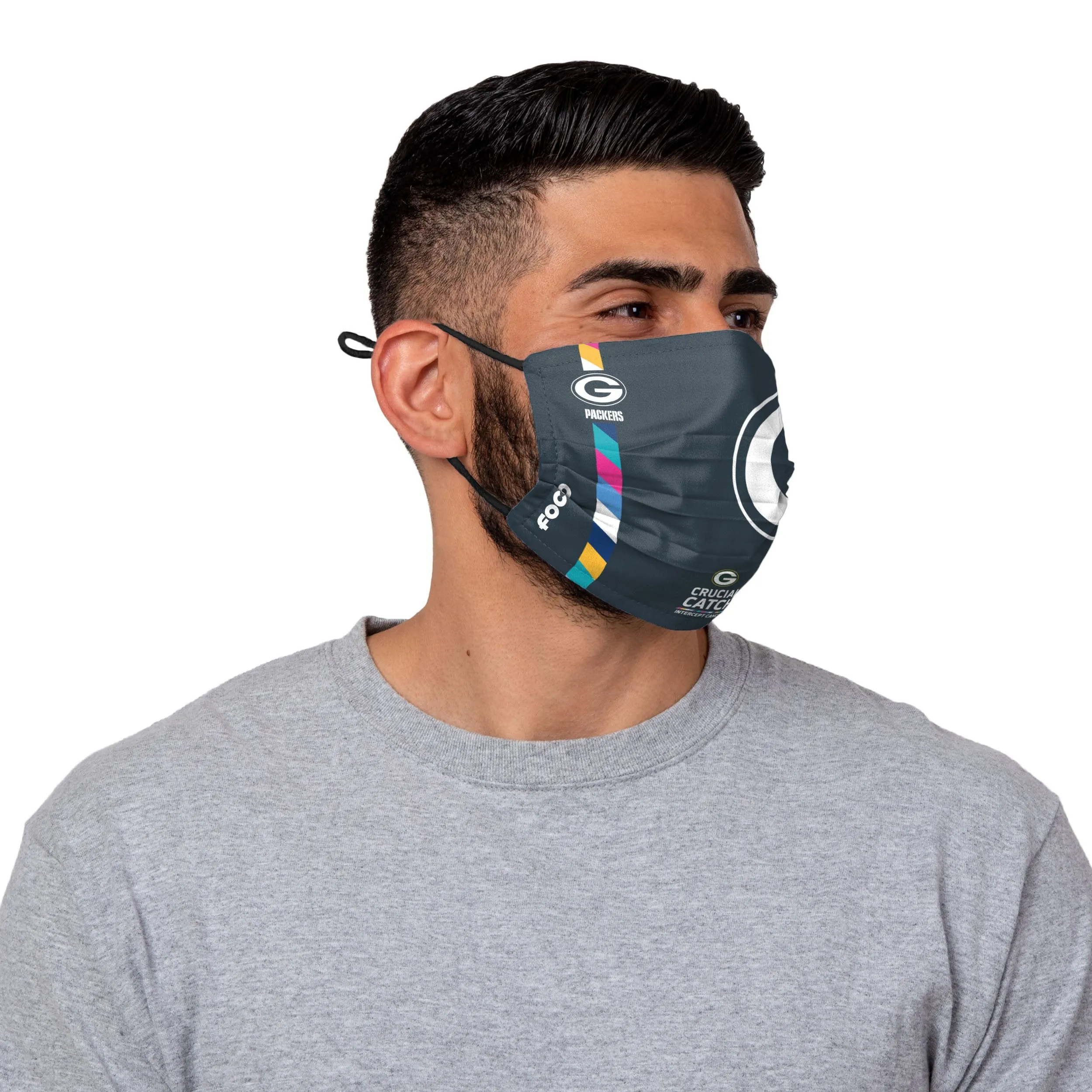 Green Bay Packers NFL Crucial Catch Adjustable Face Cover