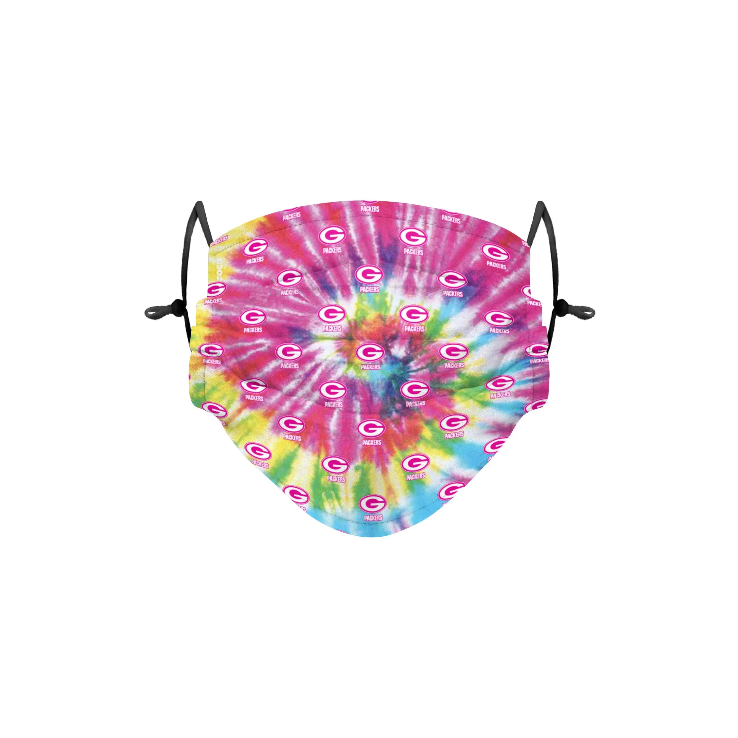 Green Bay Packers NFL Pastel Tie-Dye Adjustable Face Cover