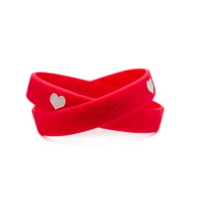 Healthy Choices - Fight Heart Disease wristband - Adult 8"