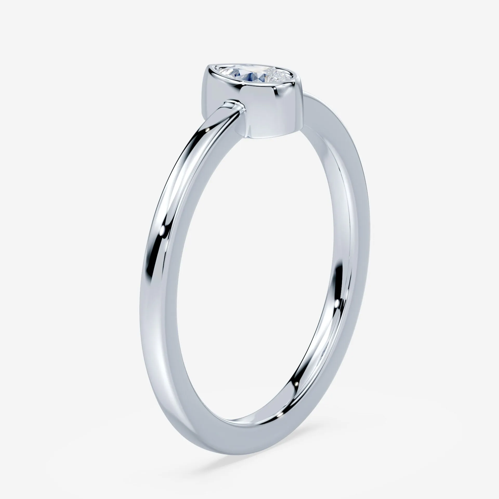 Heart Shaped Mini Bezel Ring