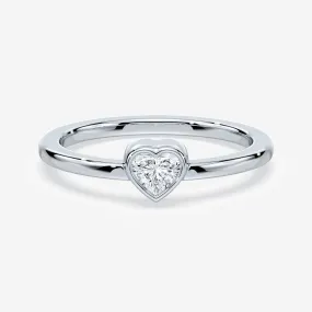 Heart Shaped Mini Bezel Ring