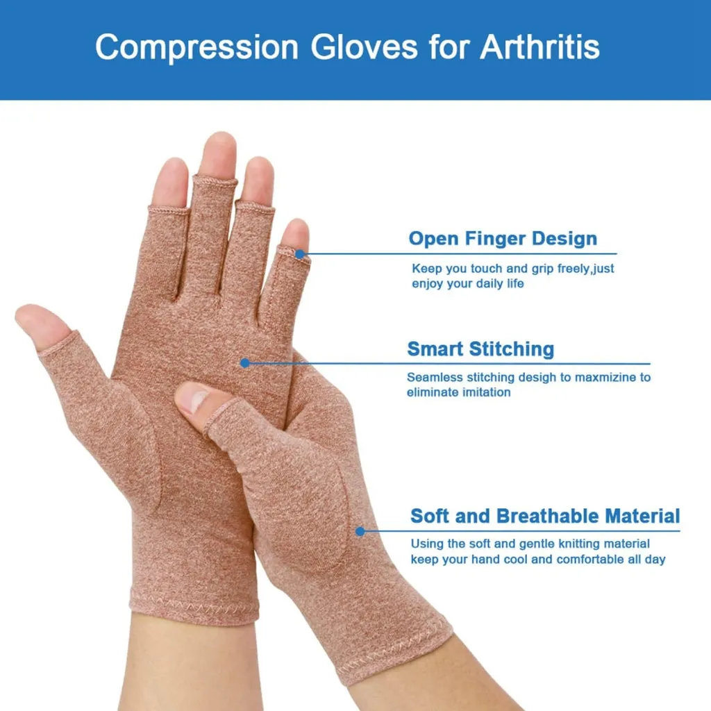 High-Quality Polyester and Cotton Arthritis Gloves, Sport Wrist Support, Joint Compression Gloves for Rheumatoid | Shopee Singapore