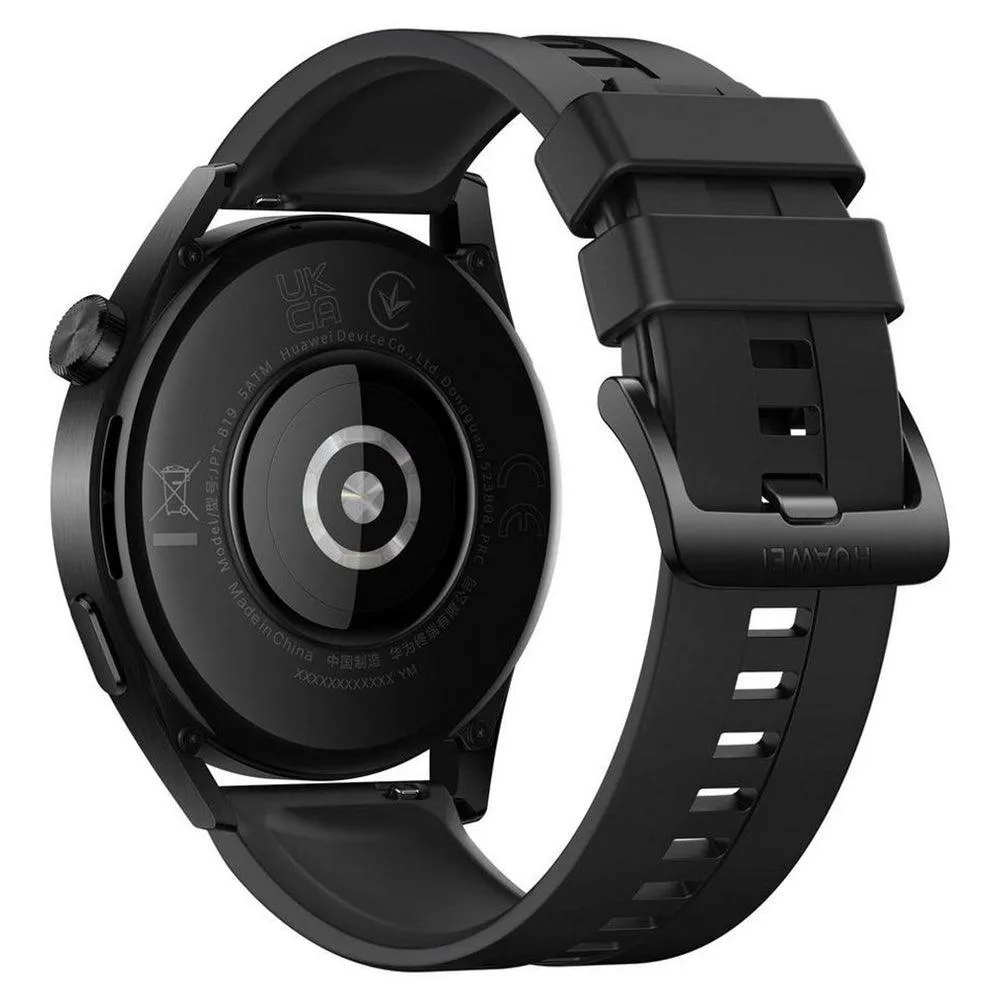 Huawei Watch GT 3 MIL-B19 (42mm - GPS) Black Stainless Steel Case With Black Fluoroelastomer Strap