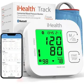 iHealth Track Smart Upper Arm Blood Pressure Monitor, Bluetooth