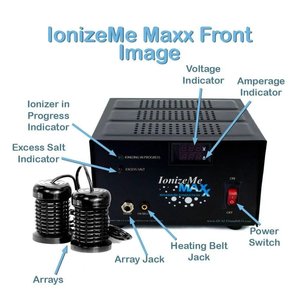 IonizeMe Maxx - Powerful 20V Made in USA Ionic Detox Foot Bath System