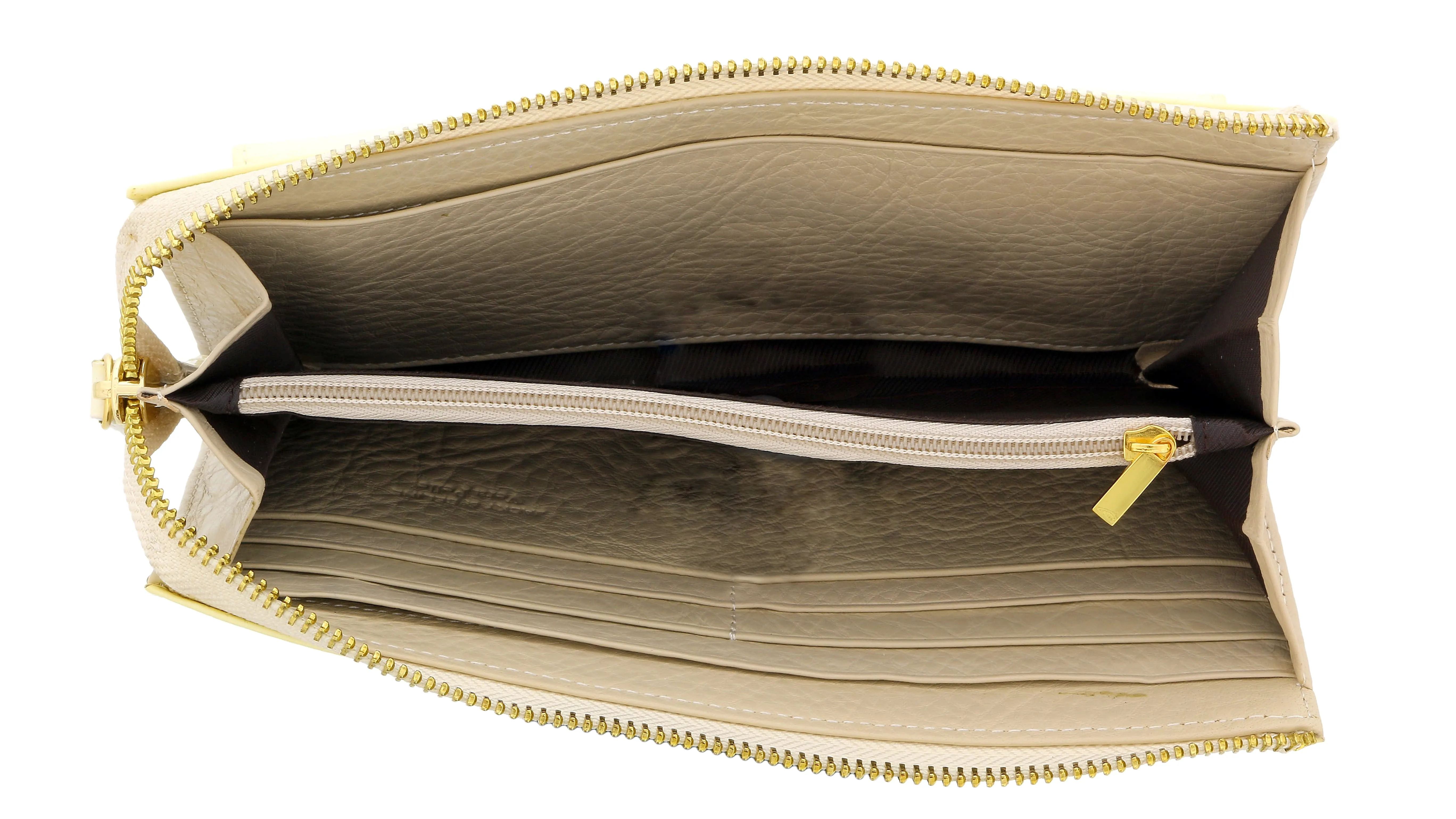 J&C J11-012 AVARIO Ivory Zippered  Large Wallet