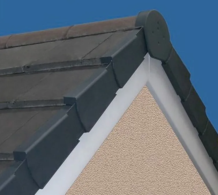 Klober Half Round Ridge End Cap - Grey (Pack of 2)