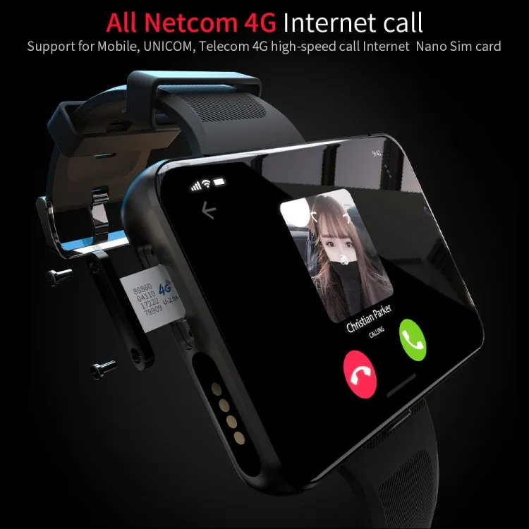 LOKMAT APPLLP Max 4G Call Smart Watch, 2.88 inch MTK6761 Quad Core, 4GB 64GB, Android  9.0, GPS, Heart Rate (Black)
