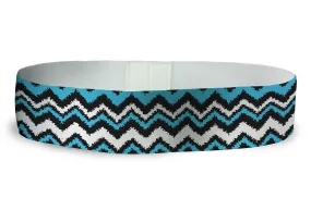 Loopty Loop Chevron Blurred Light Blue Black