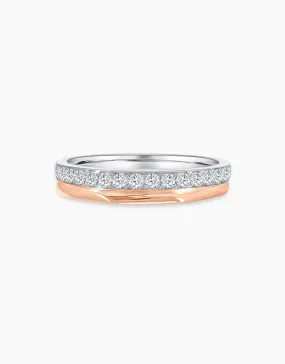 LVC Eterno Joy Diamond Wedding Band in Duo Tones