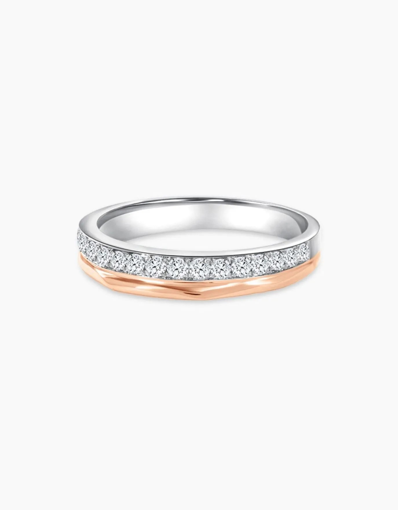 LVC Eterno Joy Diamond Wedding Band in Duo Tones