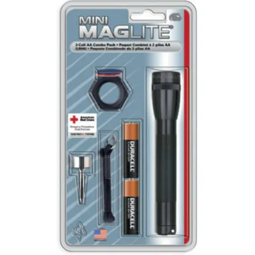 Maglite M2A01C Mini Flashlight Combo Pack, 2 "AA" Cell, Black