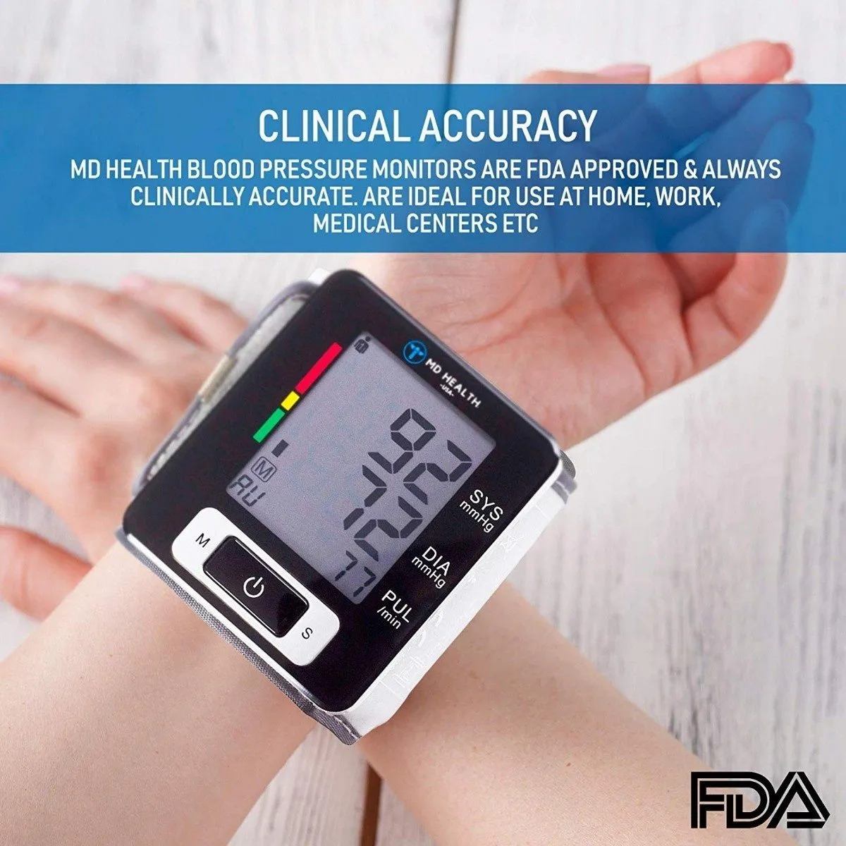 MD Health Wrist Blood Pressure Monitor U60CH