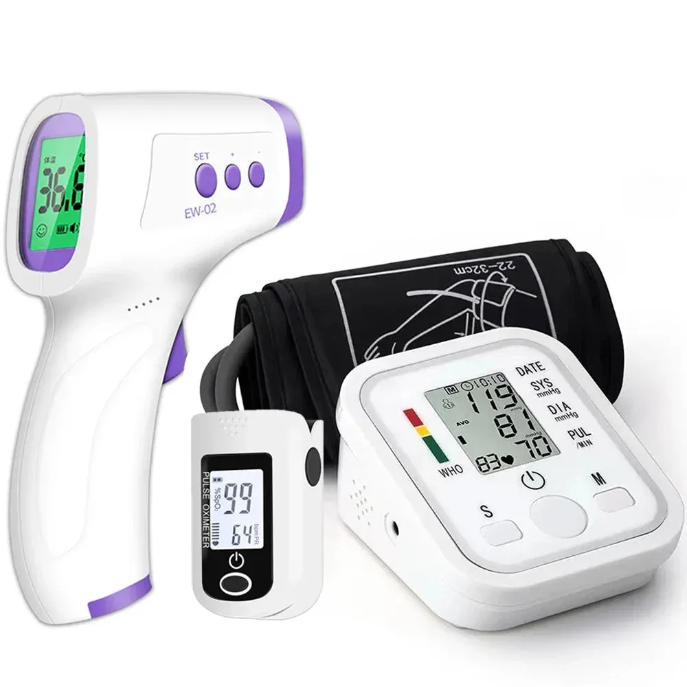 Medical Automatic Sphygmomanometer Digital Arm Wrist BP Blood Pressure Monitor Tensiometer Tonometer  Heart Rate Pulse Meter
