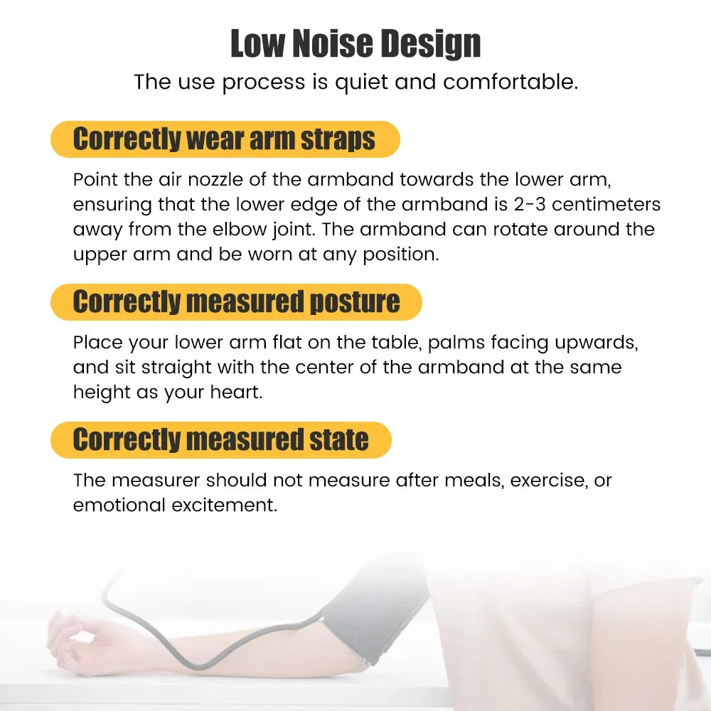 Medical Automatic Sphygmomanometer Digital Arm Wrist BP Blood Pressure Monitor Tensiometer Tonometer  Heart Rate Pulse Meter