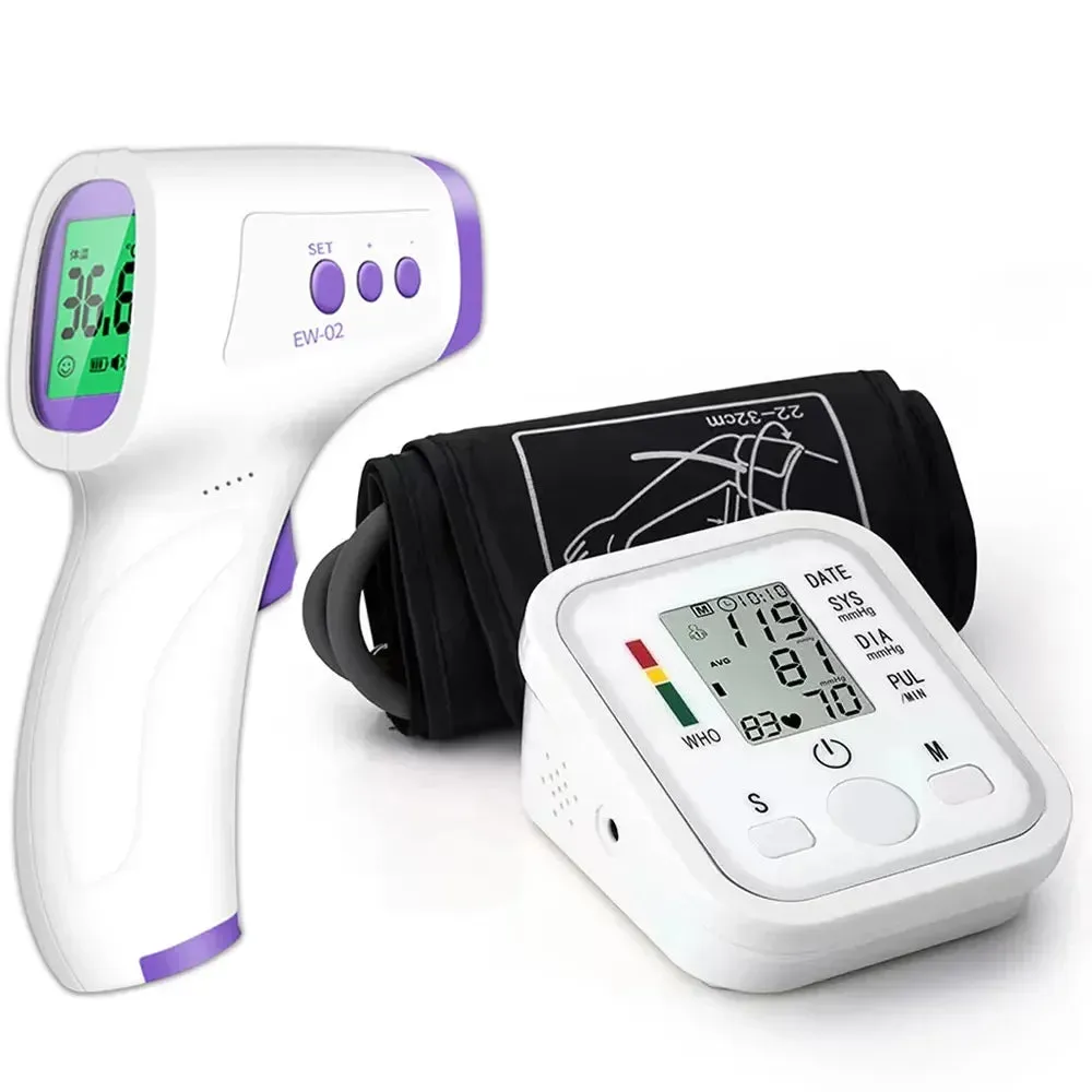 Medical Automatic Sphygmomanometer Digital Arm Wrist BP Blood Pressure Monitor Tensiometer Tonometer  Heart Rate Pulse Meter