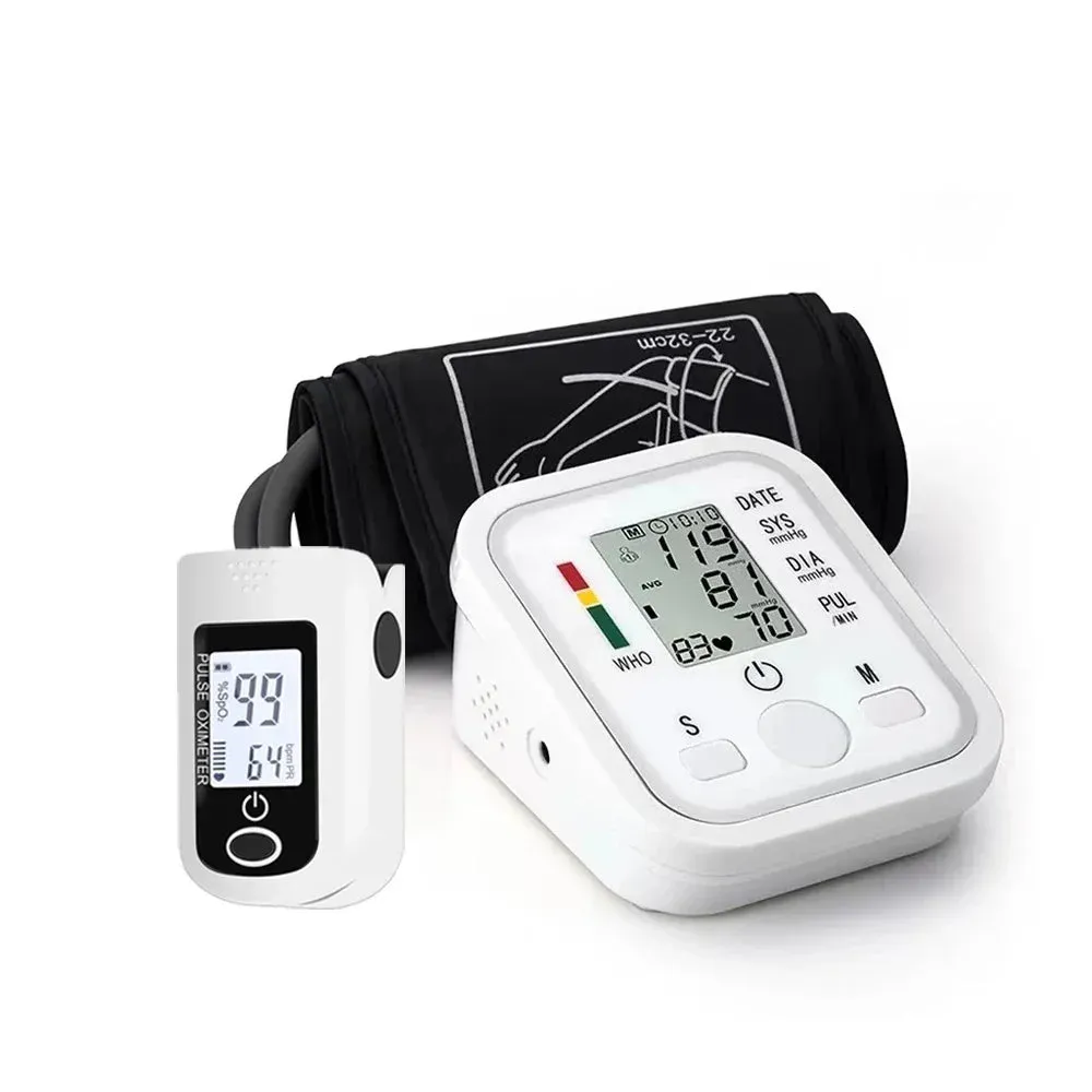 Medical Automatic Sphygmomanometer Digital Arm Wrist BP Blood Pressure Monitor Tensiometer Tonometer  Heart Rate Pulse Meter