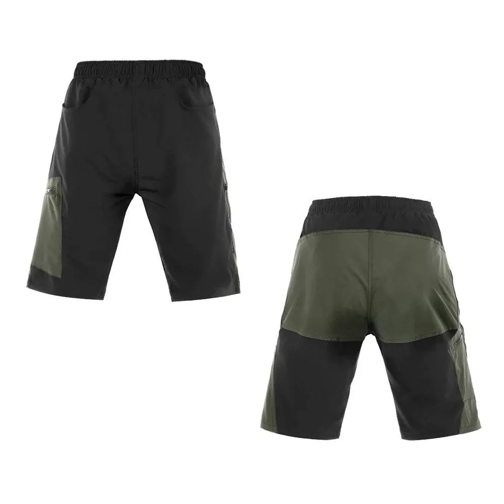 Men 3D Padded Mountain Bike Cycling Shorts Breathable Loose-Fit Outdoor Sports MTB Cycling Running Shorts
