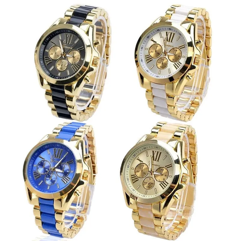Men Stunning Geneva Stainless Steel Quartz Analog Wrist Watch
