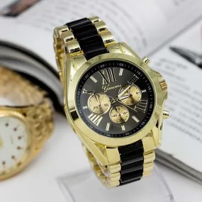 Men Stunning Geneva Stainless Steel Quartz Analog Wrist Watch