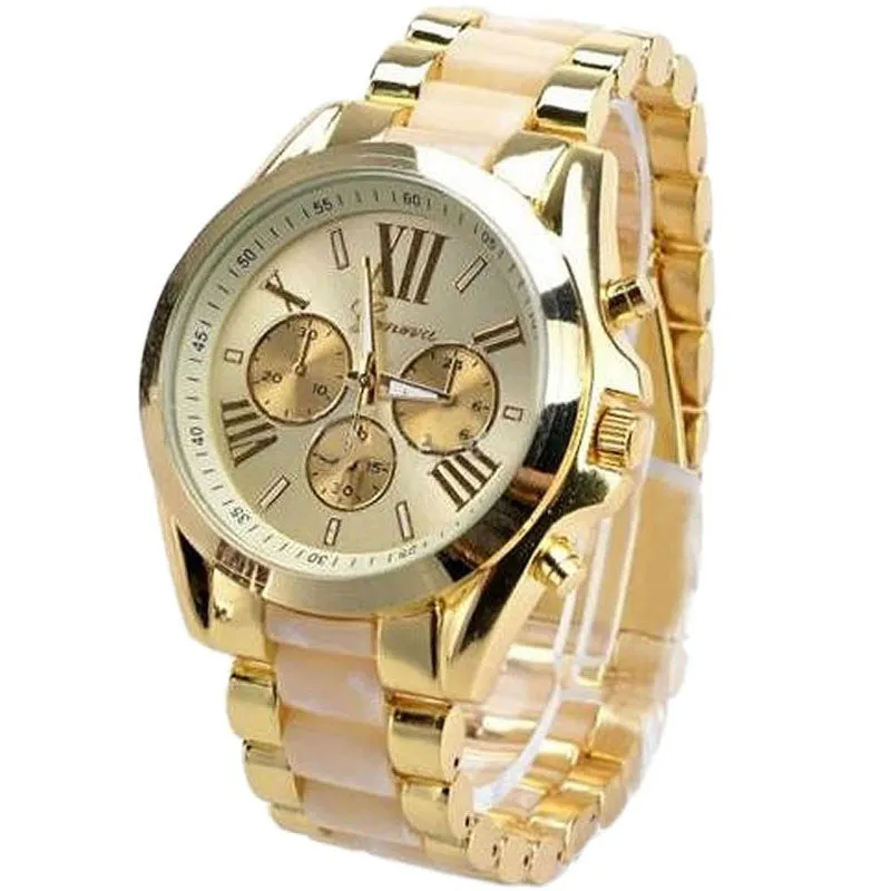 Men Stunning Geneva Stainless Steel Quartz Analog Wrist Watch