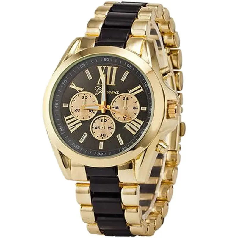 Men Stunning Geneva Stainless Steel Quartz Analog Wrist Watch