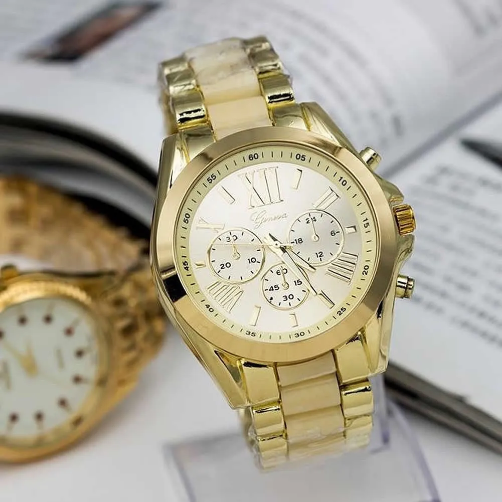 Men Stunning Geneva Stainless Steel Quartz Analog Wrist Watch