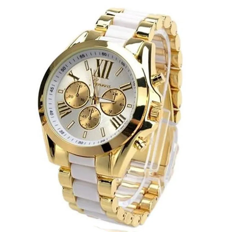 Men Stunning Geneva Stainless Steel Quartz Analog Wrist Watch
