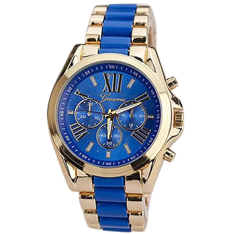 Men Stunning Geneva Stainless Steel Quartz Analog Wrist Watch