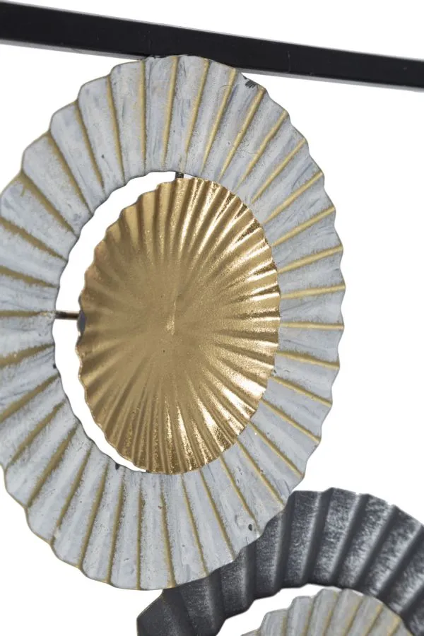 Metallic Circles in Square Frame Wall Decor