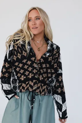 Midnight Ridge Cardigan - Black