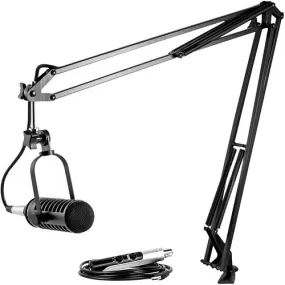 MXL APSSOLO Podcasting Bundle Audio Podcast Starter Kit with Mic, Stand, and USB Mic Interface