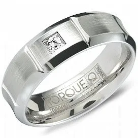 Notched Cobalt & Diamond Band