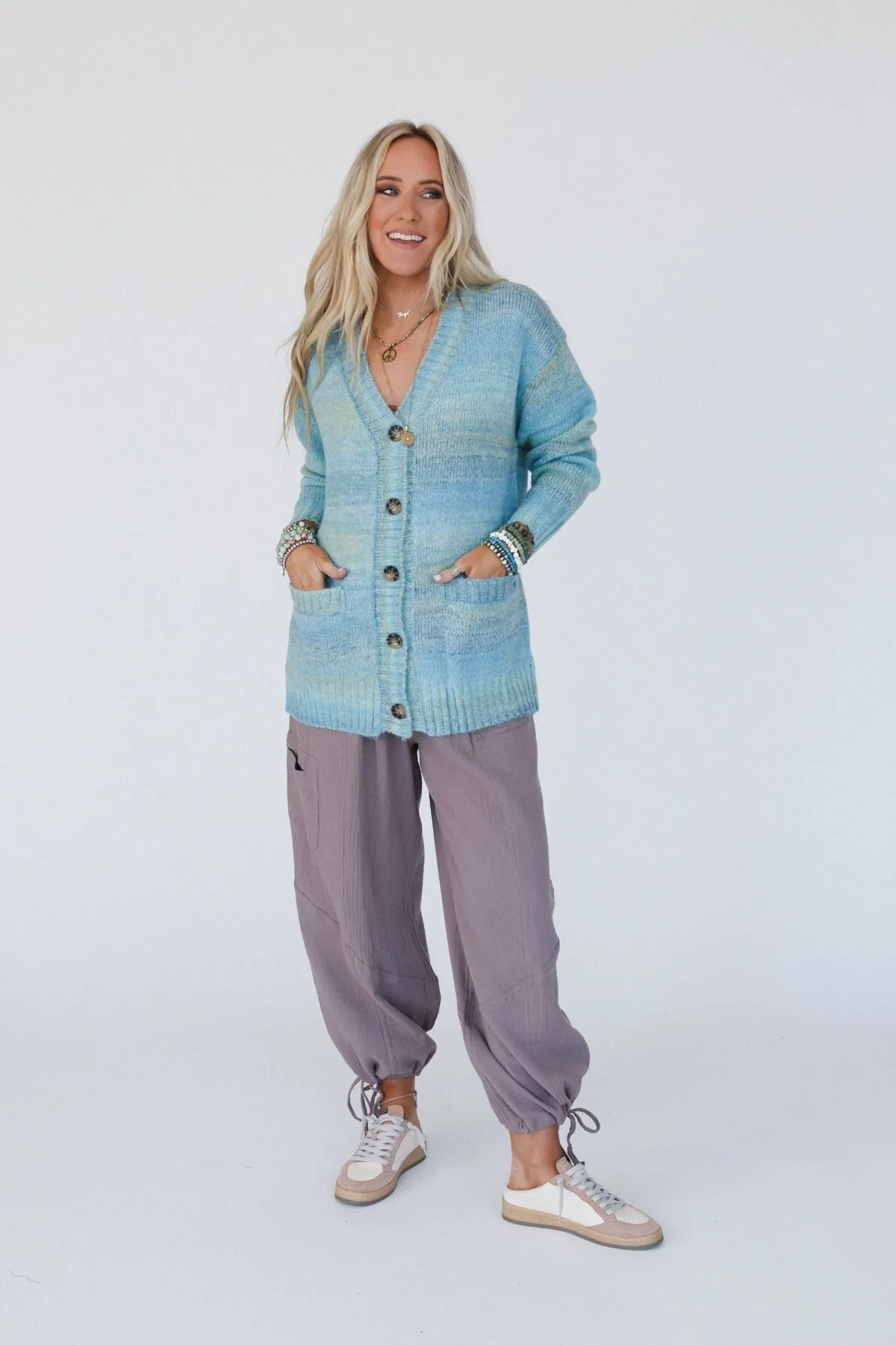 Ocean Side Cardigan - Green