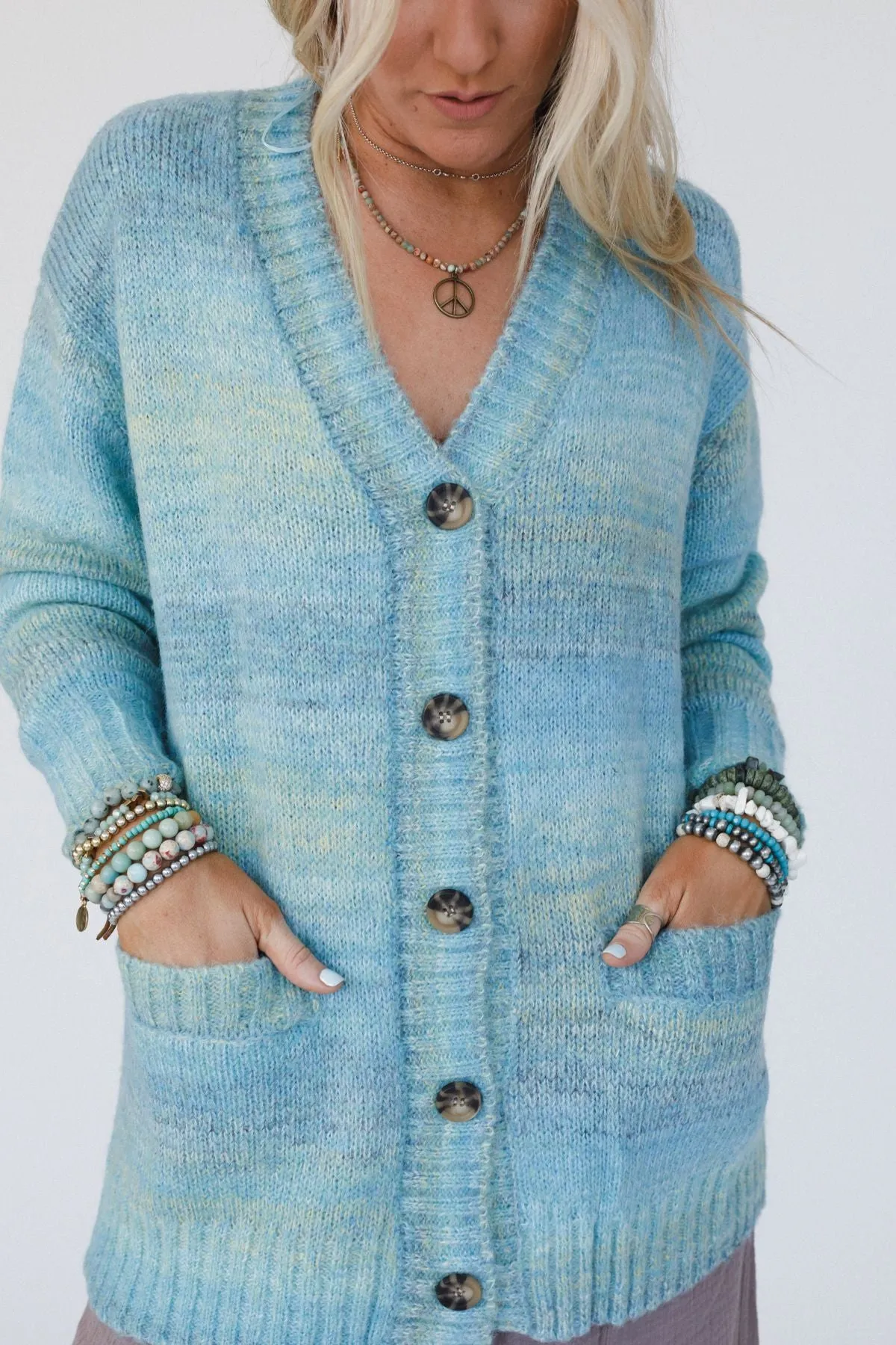 Ocean Side Cardigan - Green