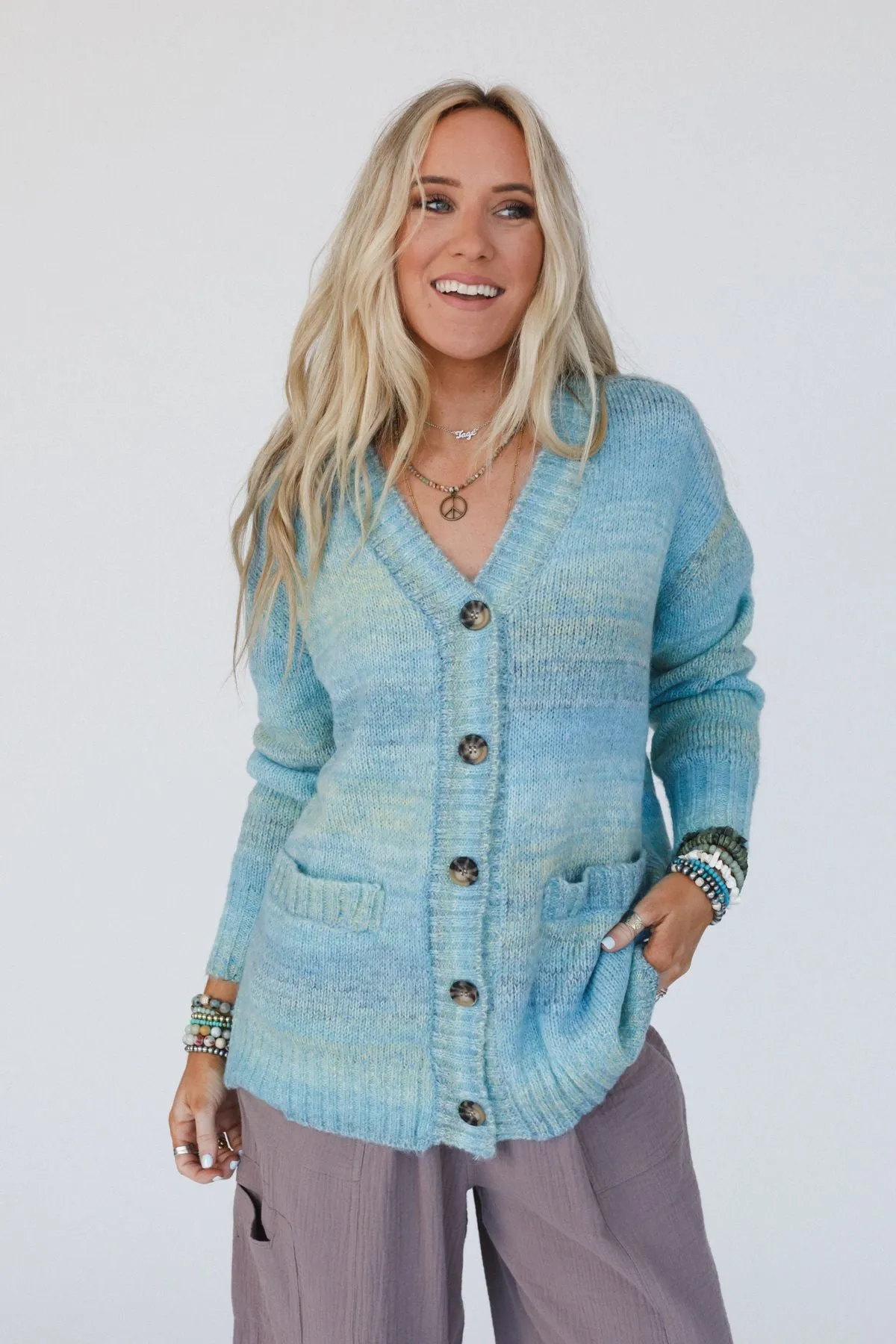 Ocean Side Cardigan - Green