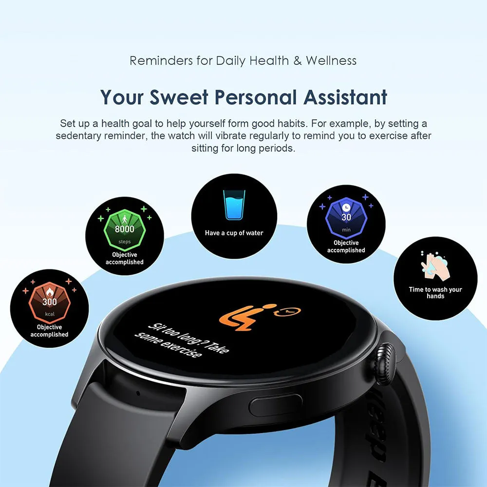 Oraimo Watch ER OSW-42 Smart Watch With Black Silicone Strap